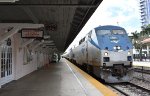 Northbound Amtrak Train # 98 arriving into WPB Station behind two P42DC locomotives